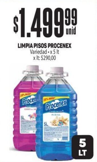 Makro LIMPIA PISOS PROCENEX Variedad x 5 It oferta