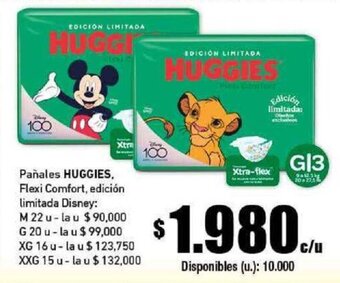Cooperativa Obrera Pañales HUGGIES, Flexi Comfort, edición limitada Disney: oferta