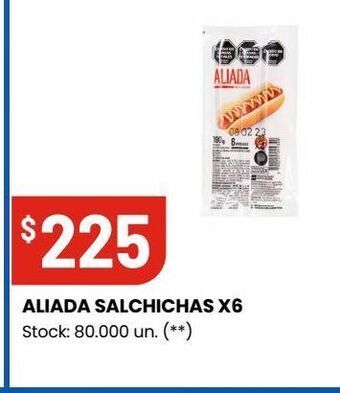 Changomas Salchichas aliada x 6un oferta