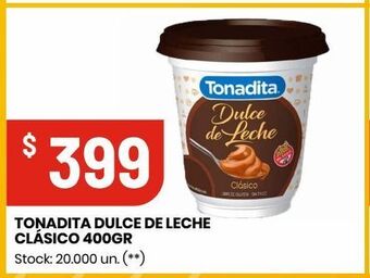 Changomas Dulce de leche clásico tonadita 400g oferta