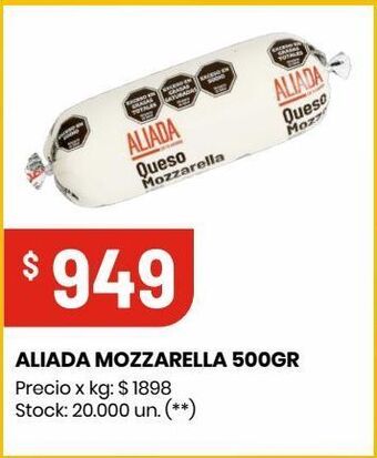 Changomas Aliada mozzarella 500g oferta