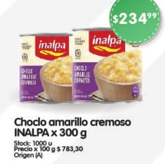 Supermercados Buenos Días Choclo amarillo cremoso INALPA x 300 g oferta