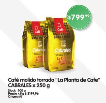 Supermercados Buenos Días Café molido torrado "La Planta de Cafe" CABRALES x 250 g oferta