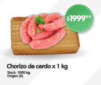 Supermercados Buenos Días Chorizo de cerdo x 1 kg oferta