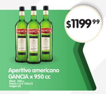 Supermercados Buenos Días Aperitivo americano GANCIA x 950 cc oferta
