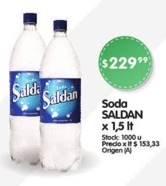 Supermercados Buenos Días Soda SALDAN x 1,5 lt oferta