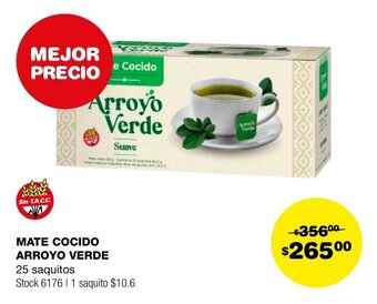 Atomo Conviene MATE COCIDO ARROYO VERDE 25 saquitos oferta