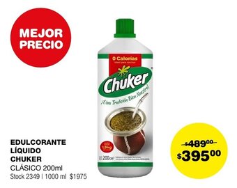 Atomo Conviene EDULCORANTE LÍQUIDO CHUKER CLÁSICO 200ml oferta