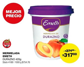 Atomo Conviene MERMELADA EMETH DURAZNO 420g oferta
