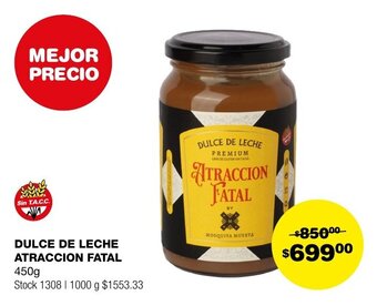 Atomo Conviene DULCE DE LECHE ATRACCION FATAL 450g oferta
