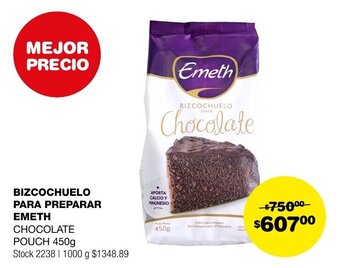Atomo Conviene BIZCOCHUELO PARA PREPARAR EMETH CHOCOLATE POUCH 450g oferta