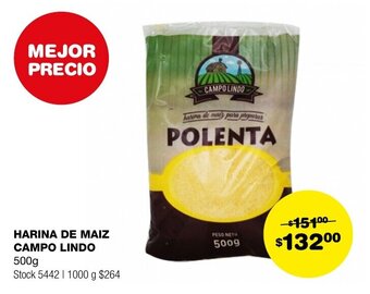 Atomo Conviene HARINA DE MAIZ CAMPO LINDO 500g oferta