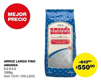 Atomo Conviene ARROZ LARGO FINO AMANDA 1000g oferta