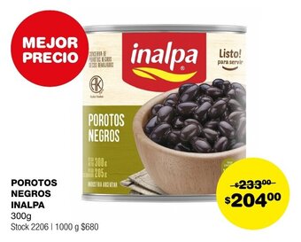 Atomo Conviene POROTOS NEGROS INALPA 300g oferta