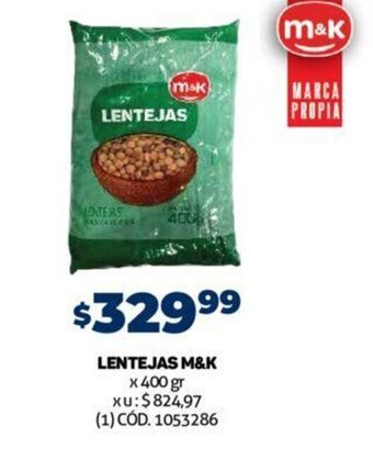 Makro LENTEJAS M&K x 400 gr oferta
