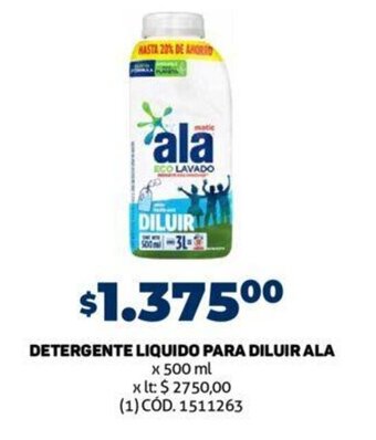 Makro DETERGENTE LIQUIDO PARA DILUIR ALA x 500 ml oferta