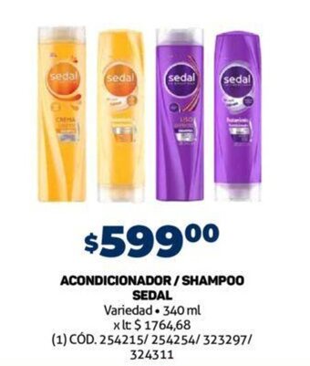 Makro ACONDICIONADOR/SHAMPOO SEDAL Variedad • 340 ml oferta