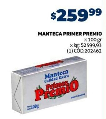 Makro MANTECA PRIMER PREMIO x 100 gr oferta