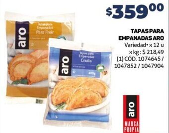 Makro TAPAS PARA EMPANADAS ARO Variedad x 12 u oferta