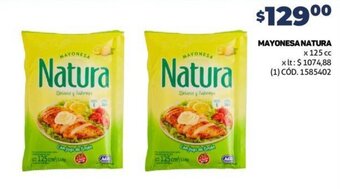 Makro MAYONESA NATURA x 125 cc oferta