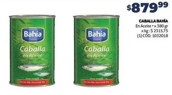 Makro CABALLA BAHÍA En Aceite x 380 gr oferta