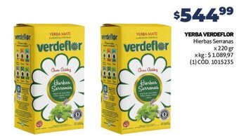 Makro YERBA VERDEFLOR Hierbas Serranas x 220 gr oferta