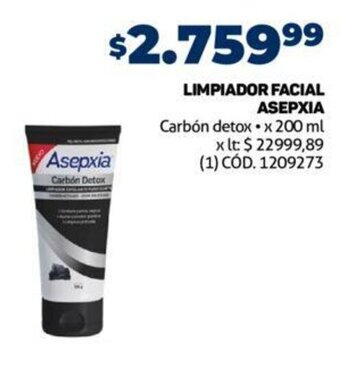 Makro LIMPIADOR FACIAL ASEPXIA Carbón detox x 200 ml oferta