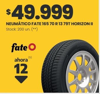 Changomas NEUMÁTICO FATE 165 70 R 13 79T HORIZON II oferta