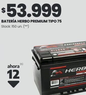 Changomas BATERÍA HERBO PREMIUM TIPO 75 oferta