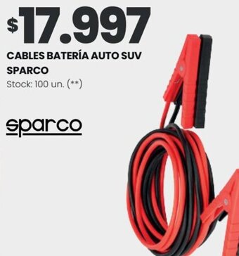 Changomas CABLES BATERÍA AUTO SUV SPARCO oferta