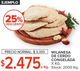 Carrefour MILANESA DE CERDO CONGELADA X KG oferta
