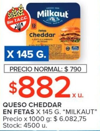 Carrefour QUESO CHEDDAR EN FETAS X 145G oferta