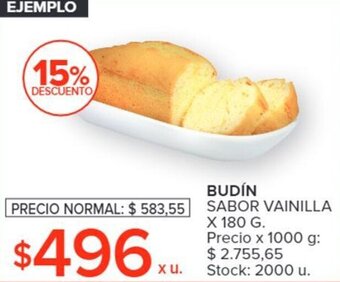 Carrefour BUDÍN SABOR VAINILLA X 180G oferta