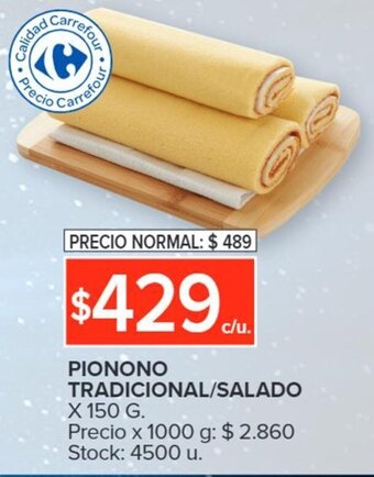 Carrefour PIONONO TRADICIONAL/SALADO x 150g oferta