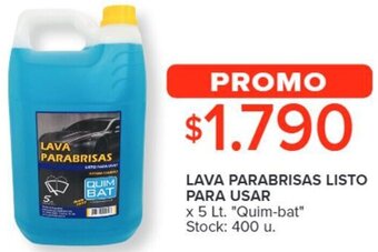 Carrefour LAVA PARABRISAS LISTO PARA USAR x 5 Lt oferta