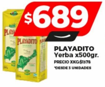 Supermayorista Vital PLAYADITO Yerba x500gr oferta