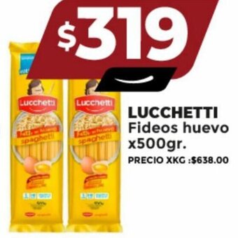 Supermayorista Vital LUCCHETTI Fideos huevo x500gr oferta