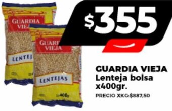 Supermayorista Vital GUARDIA VIEJA Lenteja bolsa x400gr oferta