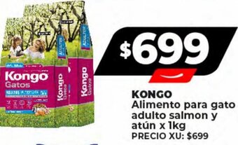 Supermayorista Vital KONGO Alimento para gato adulto salmon y atún x 1kg oferta
