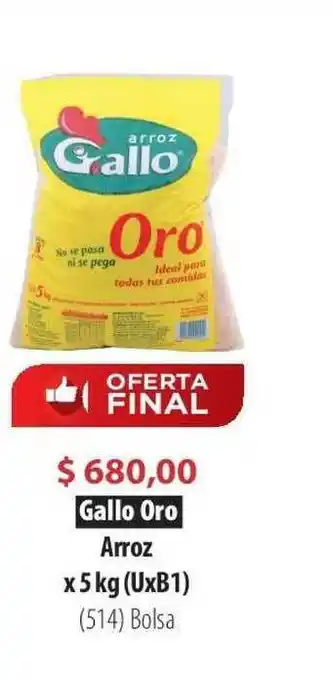 Parodi Gallo Oro Arroz X 5 Kg oferta