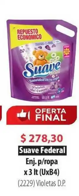 Parodi Suave Federal Enj. P Ropa x3lt oferta