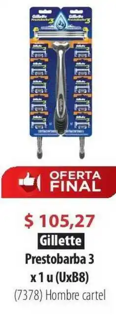 Parodi Gillette Prestobarba 3 x 1u oferta