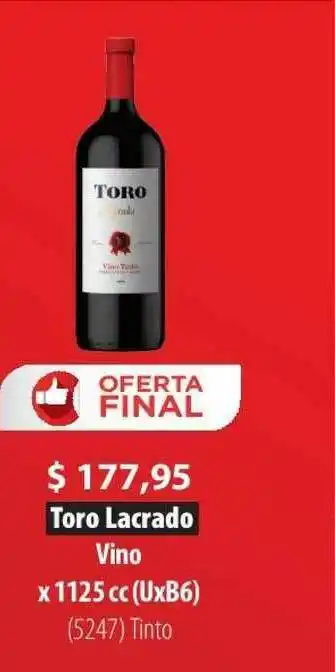 Parodi Toro Lacrado Vino x 1125cc oferta