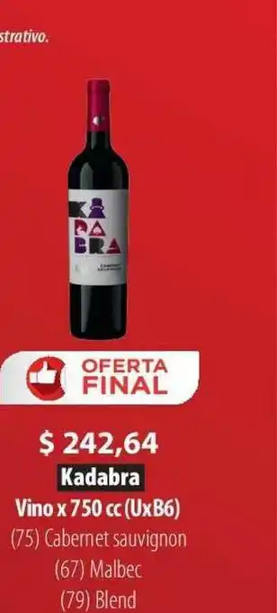 Parodi Kadabra Vino x 750cc oferta