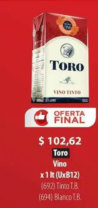 Parodi Toro Vino x1lt oferta