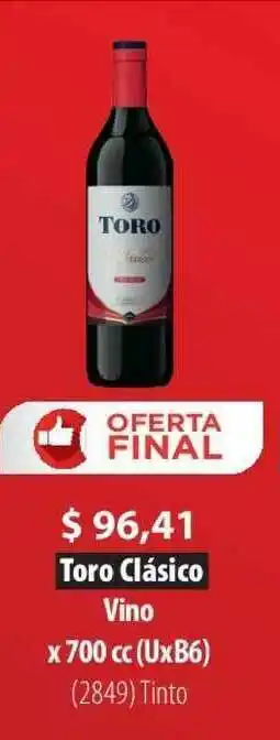 Parodi Toro Clásico Vino x 700cc oferta