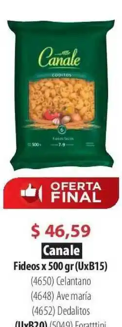 Parodi Canale Fideos X 500 Gr oferta