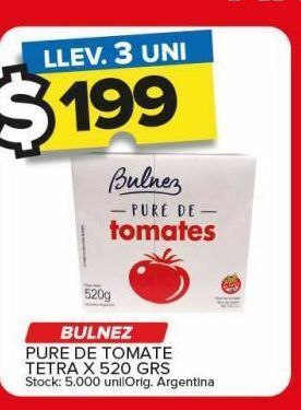 Carrefour Maxi Puré de tomate bulnez tetra x 520g oferta