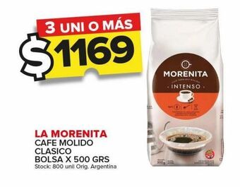 Carrefour Maxi Café molido la morenita clásico x 500g oferta