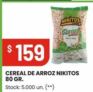 Changomas Cereal de arroz nikitos 80g oferta